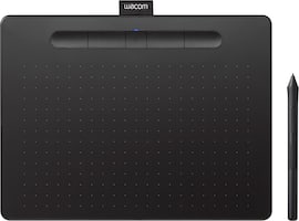 Wacom - Intuos Wireless Graphic Tablet (Medium) with 3 Bonus Software included - Black - Front_Zoom