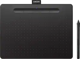 Wacom - Intuos Graphic Drawing Tablet for Mac, PC, Chromebook & Android (Medium) with Software Included (Wireless) - Black