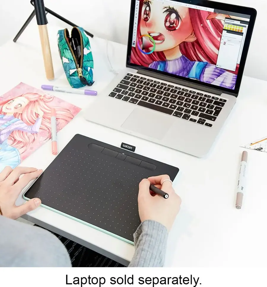 Alt View 17. Wacom - Intuos Graphic Drawing Tablet for Mac, PC, Chromebook & Android (Medium) with Software Included (Wireless) - Black.