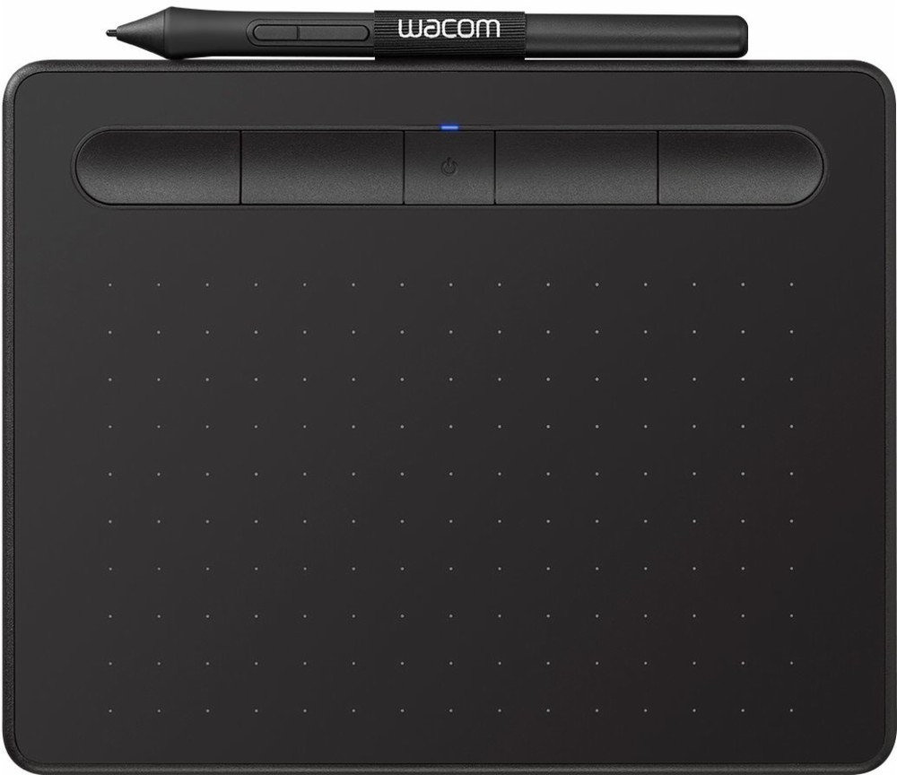 Angle View: Wacom - Intuos Graphic Drawing Tablet for Mac, PC, Chromebook & Android (Small) with Software Included (Wireless) - Black