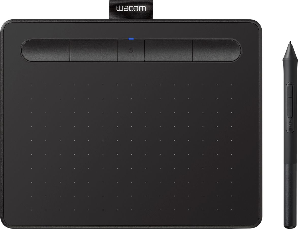 Wacom - Intuos Wireless Graphics Drawing Tablet for Mac, PC, Chromebook & Android (small) with Software Included - Black
