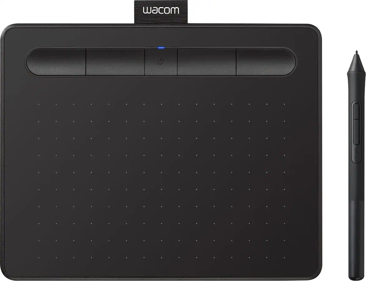 Wacom - Intuos Graphic Drawing Tablet for Mac, PC, Chromebook & Android (Small) with Software Included (Wireless) - Black