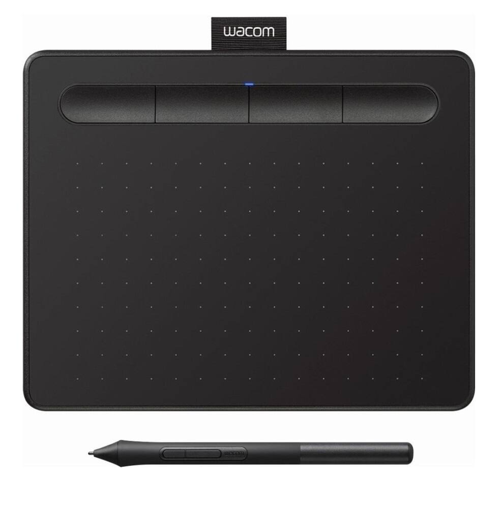 Back. Wacom - Intuos Graphic Drawing Tablet for Mac, PC, Chromebook & Android (Small) with Software Included - Black.
