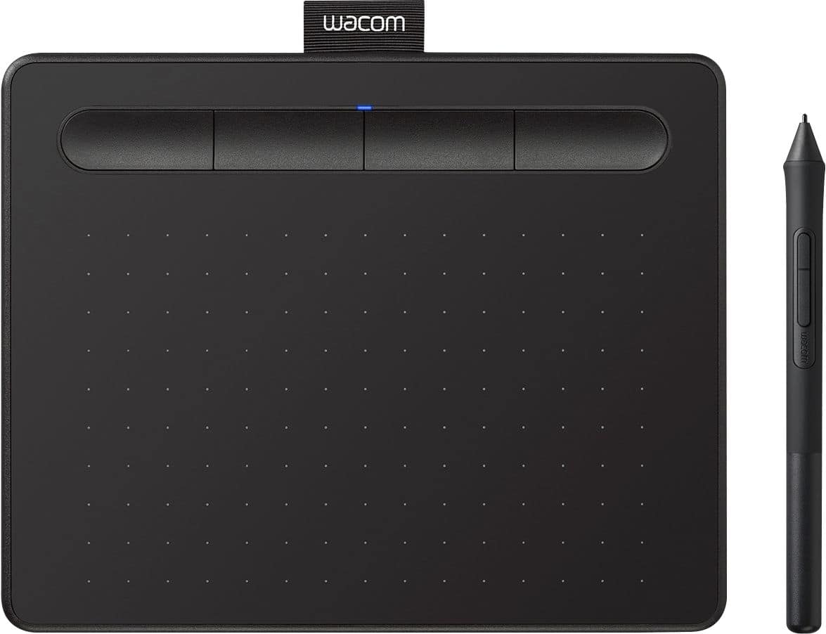 Front. Wacom - Intuos Graphic Drawing Tablet for Mac, PC, Chromebook & Android (Small) with Software Included - Black.