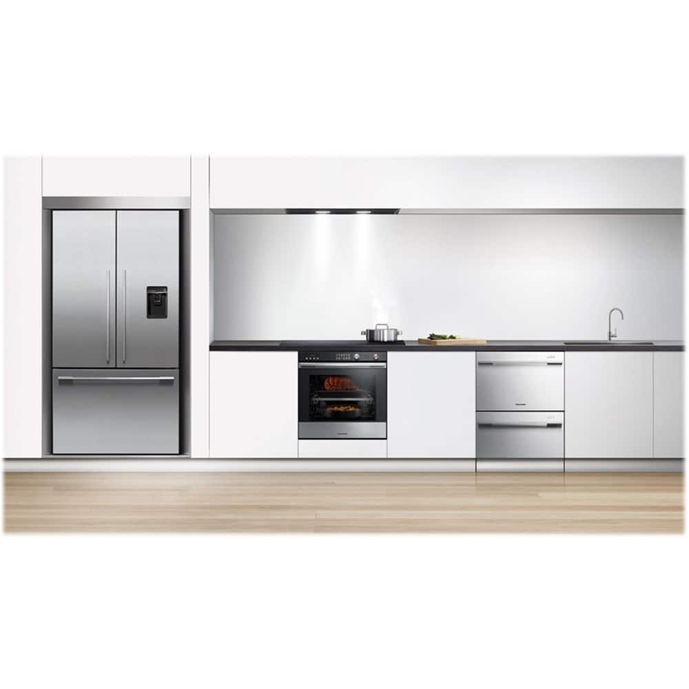 Alt View 12. Fisher & Paykel - ActiveSmart 20.1 Cu. Ft. French Door Counter-Depth Refrigerator - Stainless Steel.