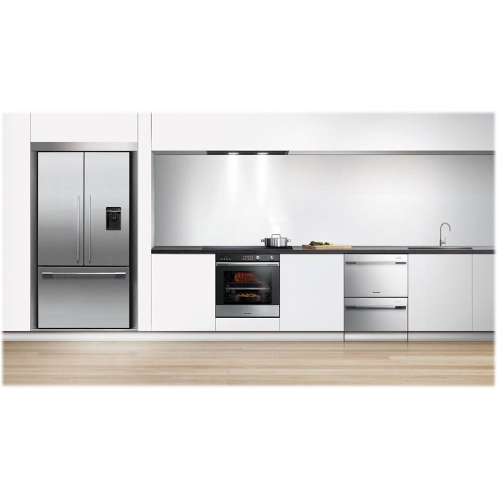 Alt View 12. Fisher & Paykel - ActiveSmart 20.1 Cu. Ft. French Door Counter-Depth Refrigerator - Stainless Steel.