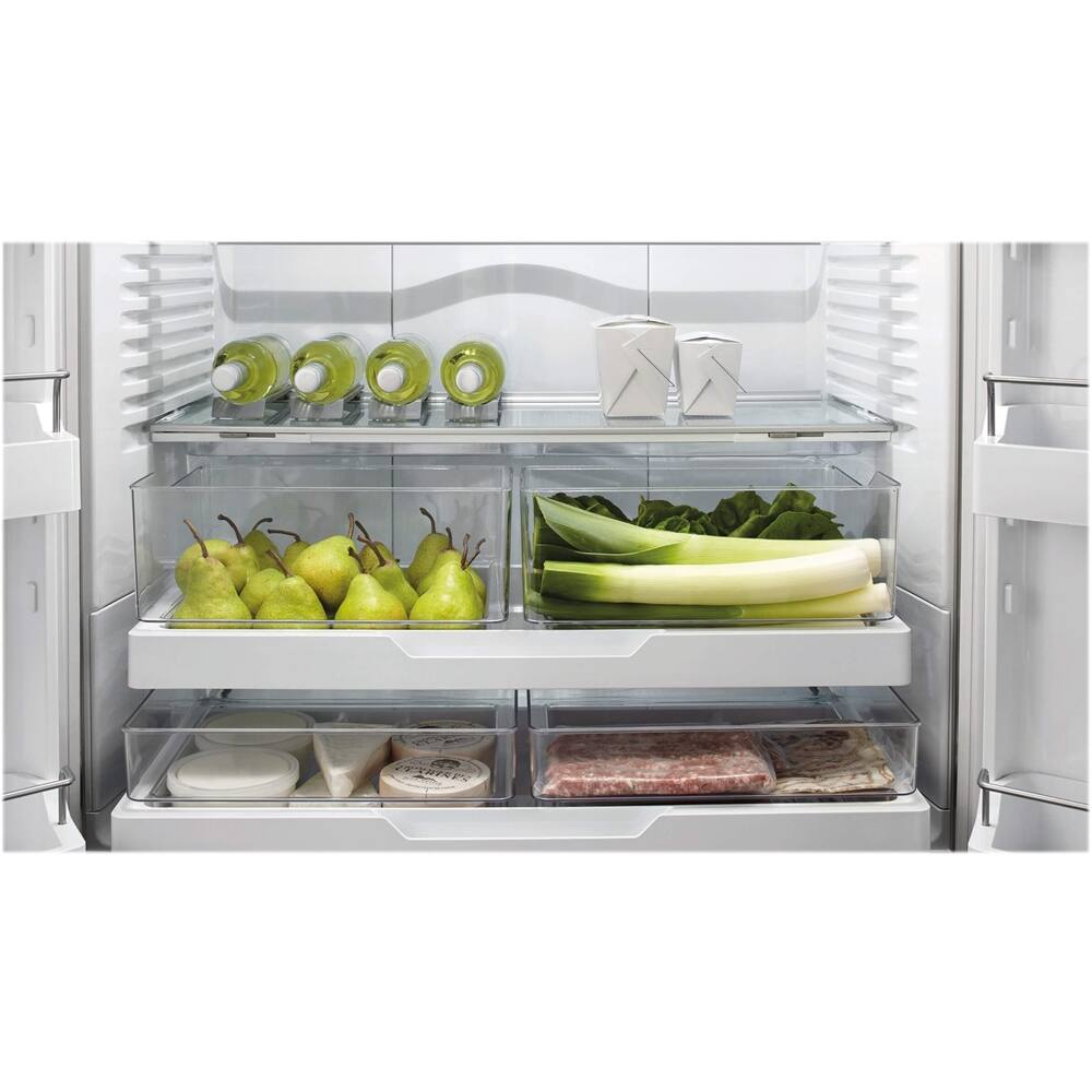 Alt View 14. Fisher & Paykel - ActiveSmart 20.1 Cu. Ft. French Door Counter-Depth Refrigerator - Stainless Steel.