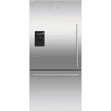 Front. Fisher & Paykel - ActiveSmart 17.1 Cu. Ft. Bottom-Freezer Counter-Depth Refrigerator - Stainless Steel.