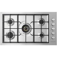 Fisher & Paykel - 35.4" Gas Cooktop - Stainless Steel - Front_Zoom