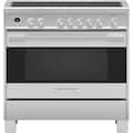 Fisher & Paykel - 36 in. Wide 5 Elements 4.9 Cu. Ft. Self-Cleaning Freestanding Electric Induction Range - Stainless Steel