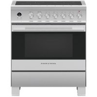 Fisher & Paykel - 3.5 Cu. Ft. Self-Cleaning Freestanding Electric Induction Convection Range - Stainless Steel/Black Glass - Front_Zoom
