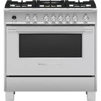 Fisher & Paykel - 4.9 Cu. Ft. Self-Cleaning Freestanding Dual Fuel Convection Range - Stainless steel - Front_Zoom