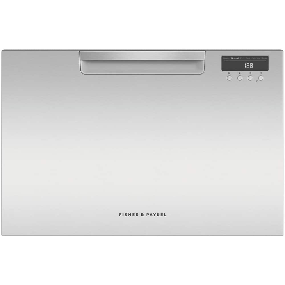 Front. Fisher & Paykel - 24" Front Control Built-In Dishwasher - Stainless Steel.