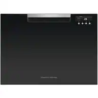 Fisher & Paykel - 24" Front Control Built-In Dishwasher - Black - Front_Zoom