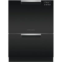 Fisher & Paykel - 24" Front Control Built-In Dishwasher - Black - Front_Zoom