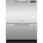 Front. Fisher & Paykel - 24" Front Control Built-In Dishwasher - Stainless Steel.