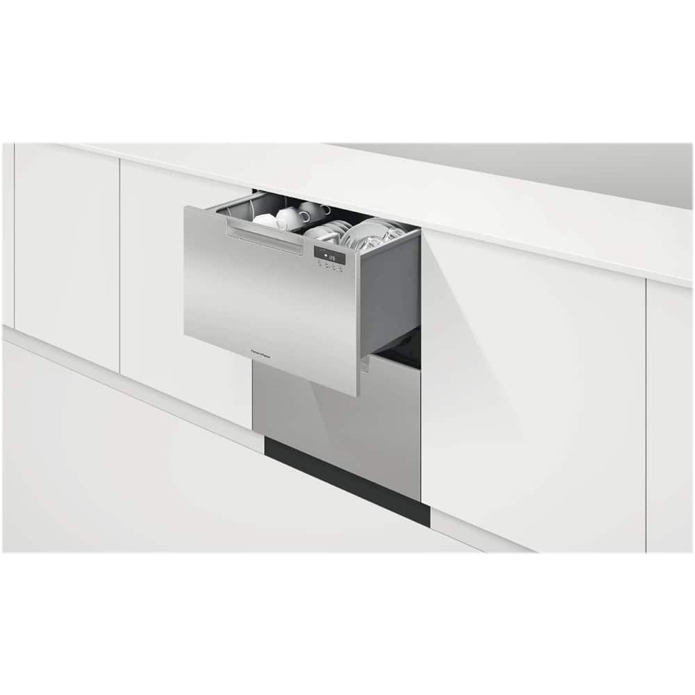 Alt View 12. Fisher & Paykel - 24" Front Control Built-In Dishwasher - Stainless Steel.