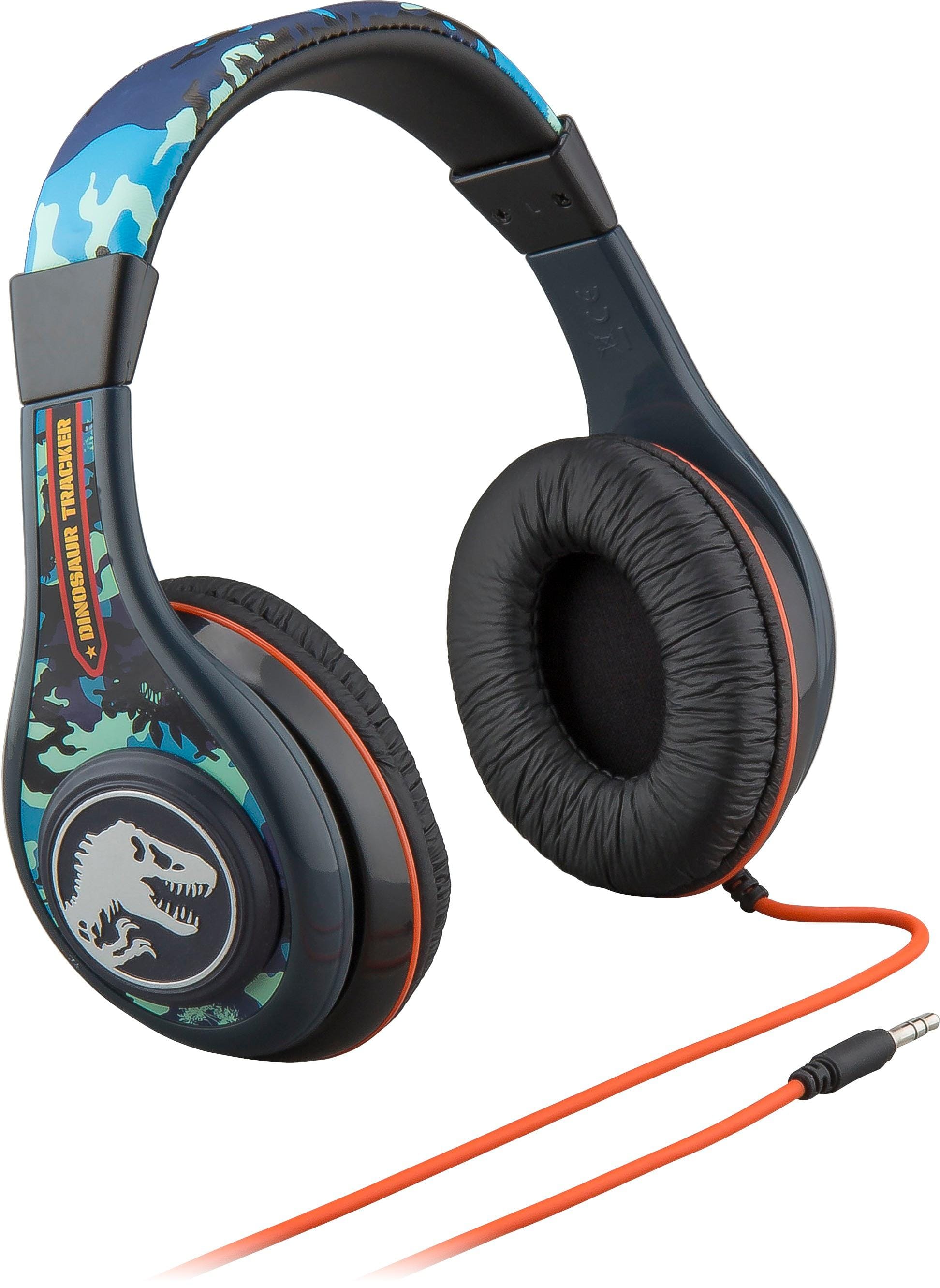Angle. eKids - Jurassic World Wired Over-the-Ear Headphones - Black.