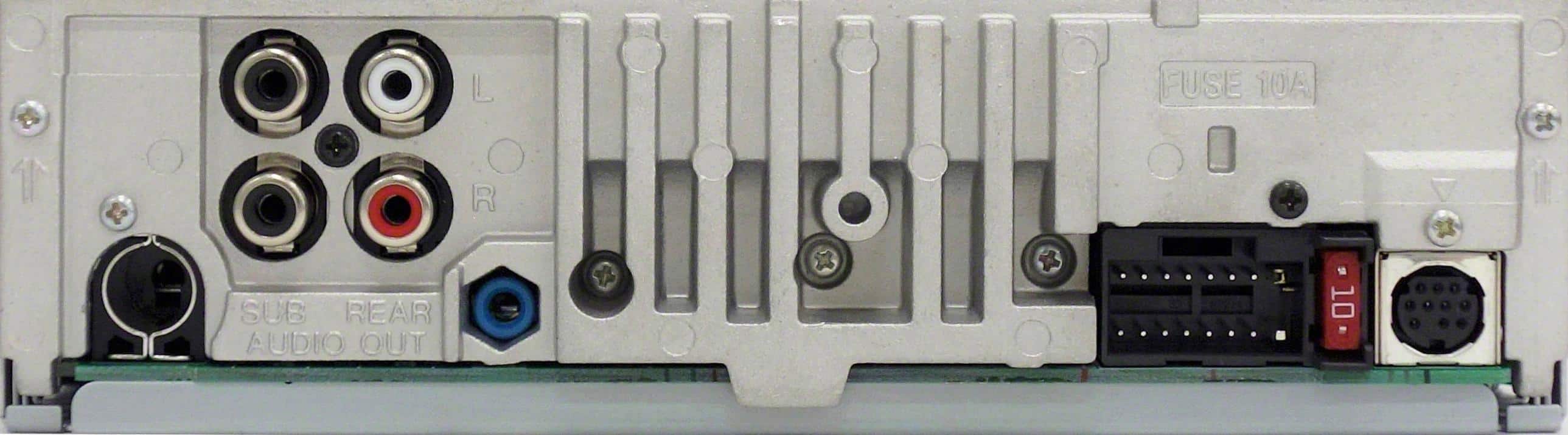 Back. Sony - In-Dash Digital Media Receiver - Built-in Bluetooth - Satellite Radio-ready - Black.