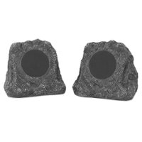 Victrola - Powered Wireless Outdoor Speakers (Pair) - Gray - Front_Zoom