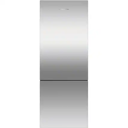 Front. Fisher & Paykel - ActiveSmart 13.5 Cu. Ft. Bottom-Freezer Counter-Depth Refrigerator - Stainless Steel.