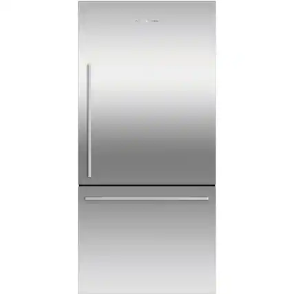 Front. Fisher & Paykel - ActiveSmart 17.1 Cu. Ft. Bottom-Freezer Counter-Depth Refrigerator - Stainless Steel.
