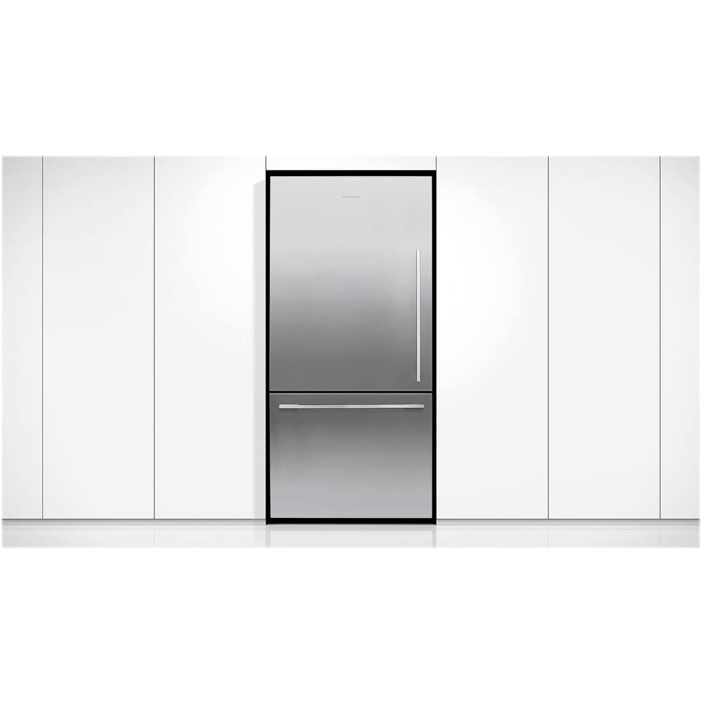 Alt View 11. Fisher & Paykel - ActiveSmart 17.1 Cu. Ft. Bottom-Freezer Counter-Depth Refrigerator - Stainless Steel.