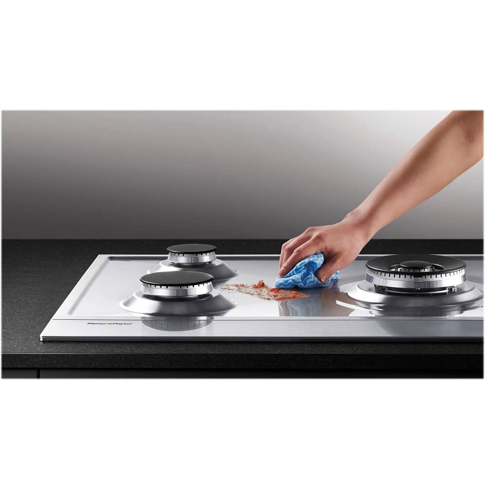 Alt View 14. Fisher & Paykel - 29.5" Gas Cooktop - Stainless Steel.