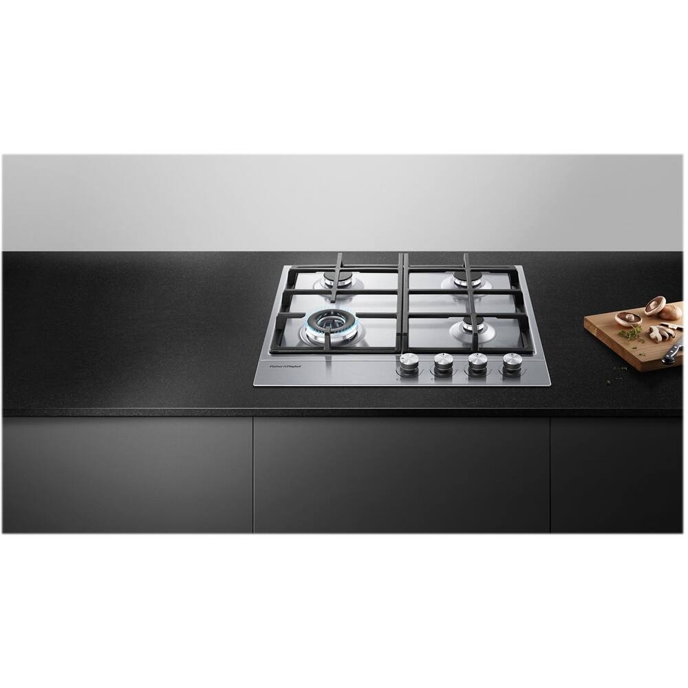 Alt View 11. Fisher & Paykel - 23.6" Gas Cooktop - Stainless Steel.