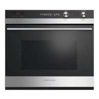 Fisher & Paykel - 29.9" Built-In Single Electric Wall Oven - Brushed Stainless Steel/Black Glass - Front_Zoom