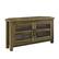 Angle. Walker Edison - 44” Farmhouse Corner TV Stand for TV's up to 50” - Rustic Oak.