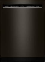 KitchenAid - 24" Front Control Tall Tub Built-In Dishwasher with Stainless Steel Tub - Black stainless steel - Front_Standard