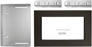 27" Trim Kit for Whirlpool 2.2 Cu. Ft. Countertop Microwave Ovens - Black stainless steel - Front_Zoom
