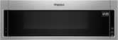 Whirlpool - 1.1 Cu. Ft. Low Profile Over-the-Range Microwave Hood Combination with Hidden Control Panel - Stainless Steel