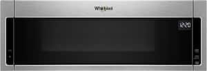 Whirlpool - 1.1 Cu. Ft. Low Profile Over-the-Range Microwave Hood Combination with Hidden Control Panel - Stainless Steel