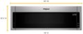 Alt View Zoom 11. Whirlpool - 1.1 Cu. Ft. Low Profile Over-the-Range Microwave Hood Combination - Stainless steel.