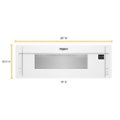 Alt View Zoom 1. Whirlpool - 1.1 Cu. Ft. Low Profile Over-the-Range Microwave Hood Combination - White.