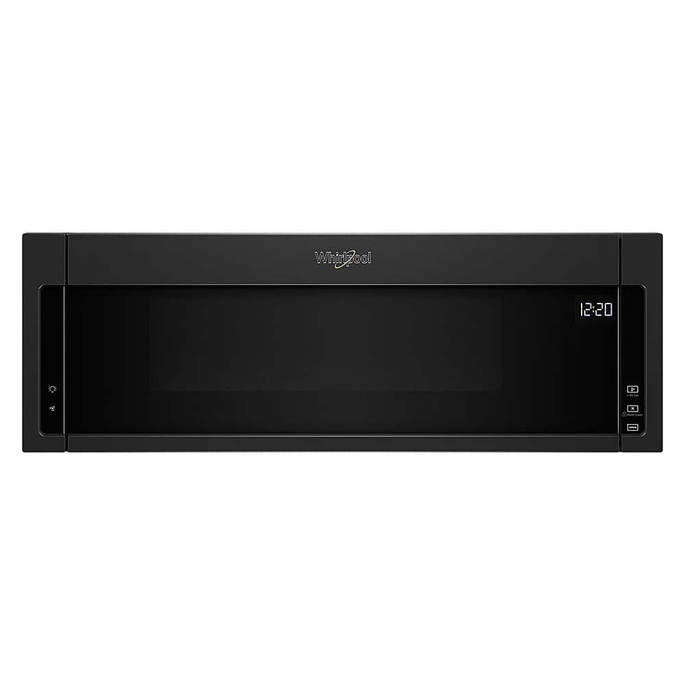 Whirlpool - 1.1 Cu. Ft. Low Profile Over-the-Range Microwave Hood Combination - Black - Front_Zoom
