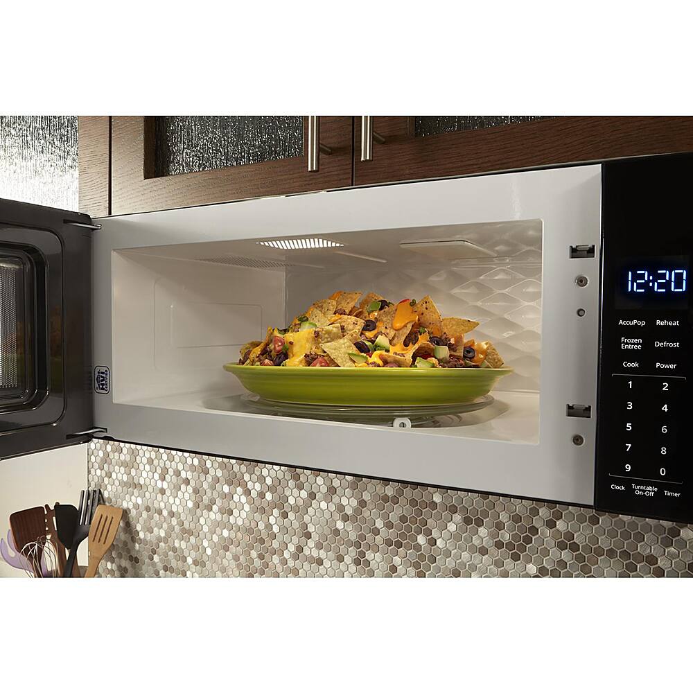 Alt View 16. Whirlpool - 1.1 Cu. Ft. Low Profile Over-the-Range Microwave Hood Combination - Black.