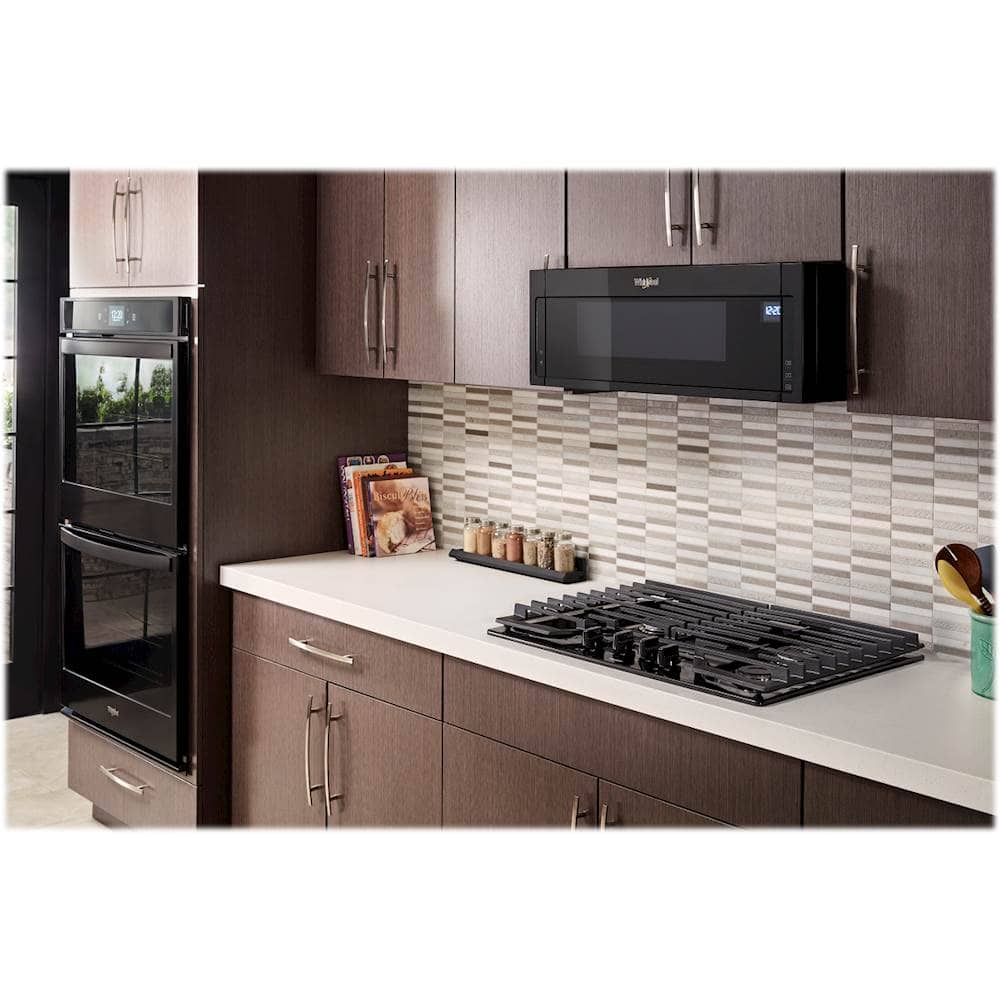 Alt View 15. Whirlpool - 1.1 Cu. Ft. Low Profile Over-the-Range Microwave Hood Combination - Black.