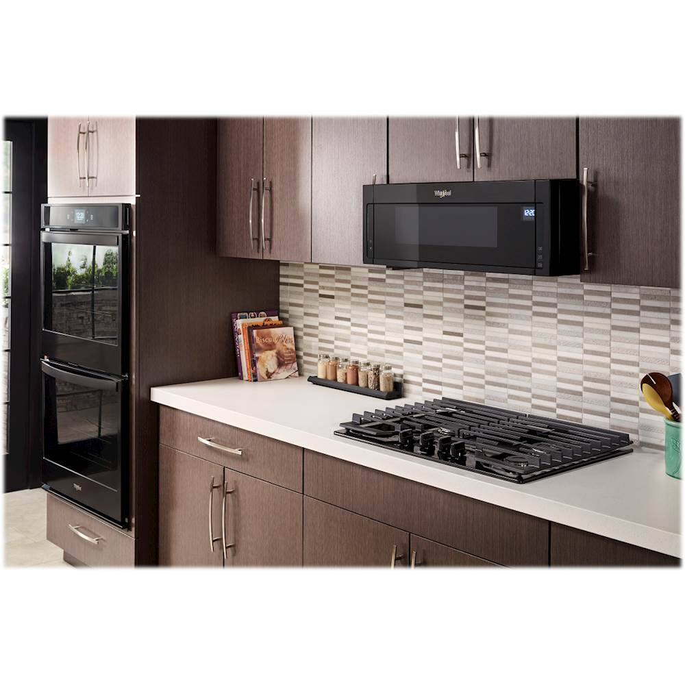Alt View 15. Whirlpool - 1.1 Cu. Ft. Low Profile Over-the-Range Microwave Hood Combination - Black.