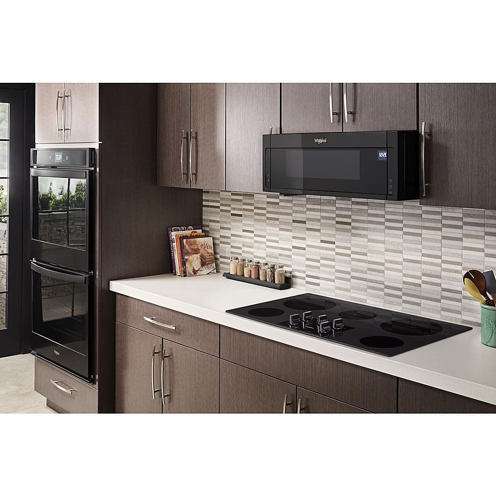 Alt View 18. Whirlpool - 1.1 Cu. Ft. Low Profile Over-the-Range Microwave Hood Combination - Black.