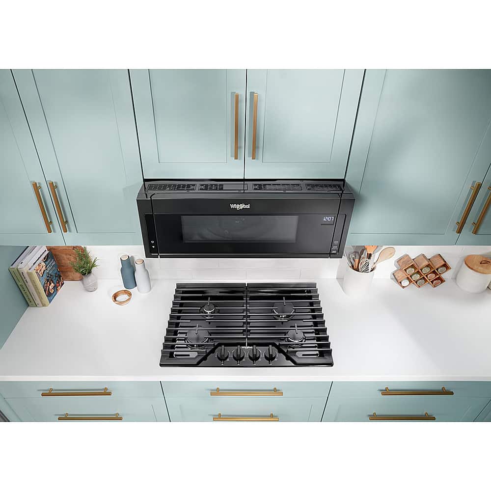 Alt View 19. Whirlpool - 1.1 Cu. Ft. Low Profile Over-the-Range Microwave Hood Combination - Black.