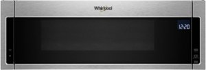 Whirlpool - 1.1 Cu. Ft. Low Profile Over-the-Range Microwave Hood Combination - Stainless steel - Front_Zoom