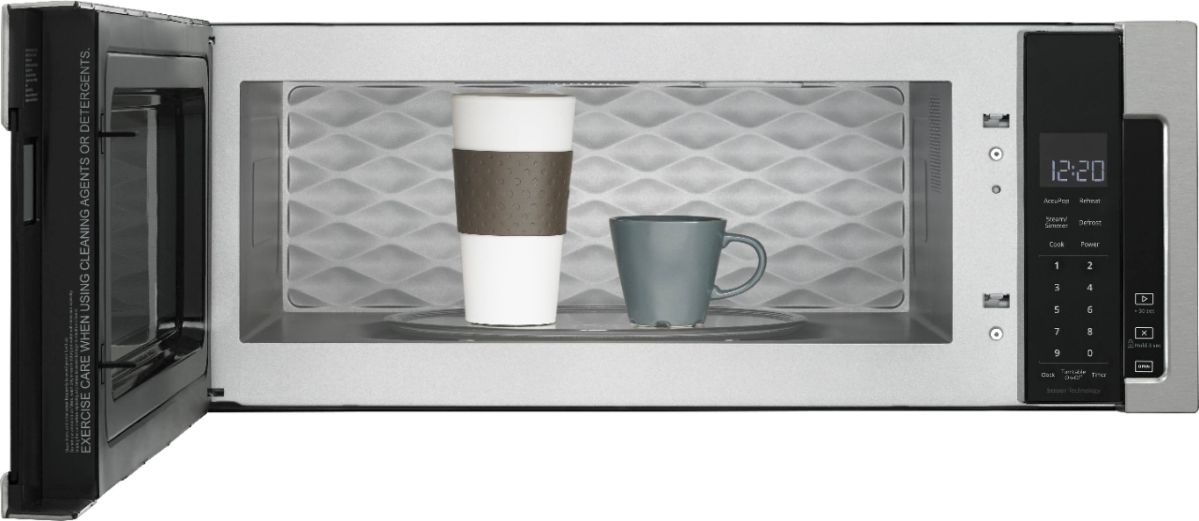 Alt View 12. Whirlpool - 1.1 Cu. Ft. Low Profile Over-the-Range Microwave Hood Combination - Stainless Steel.