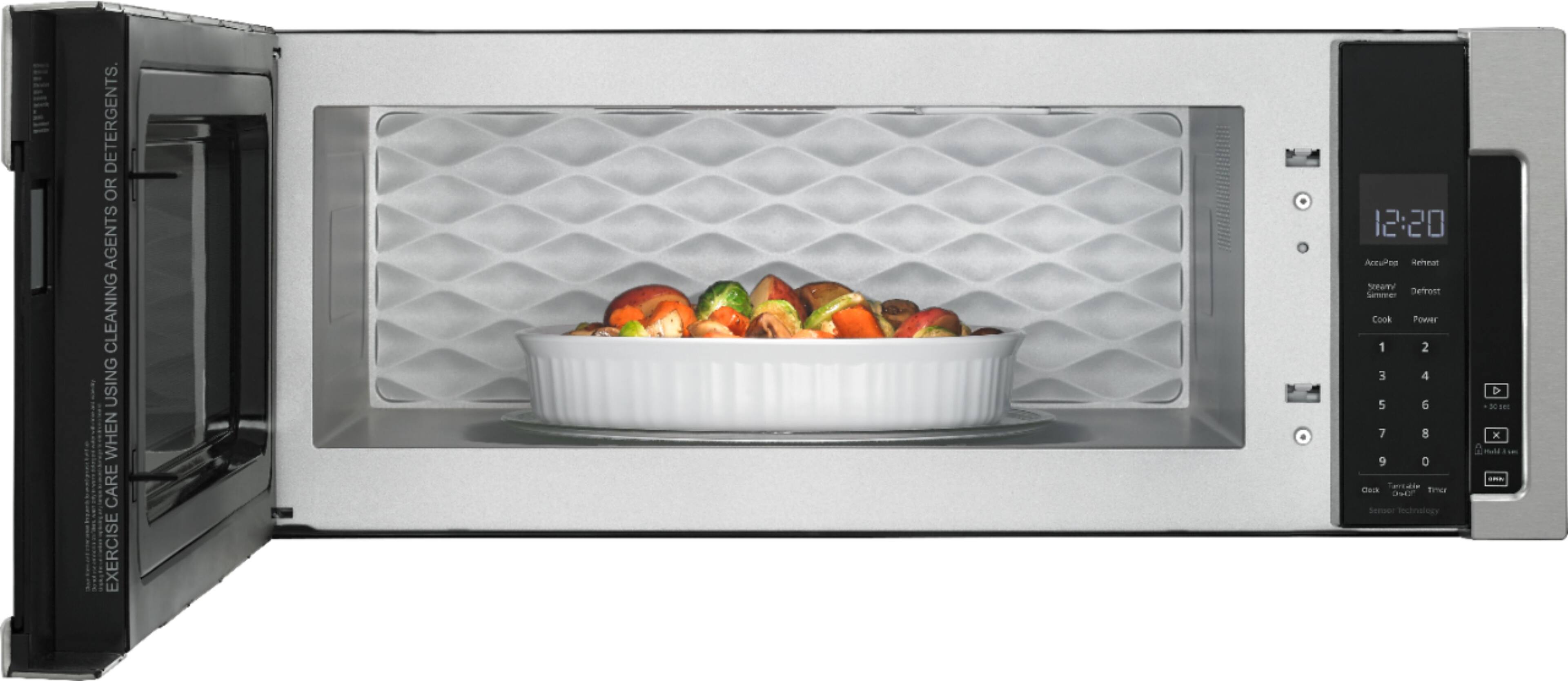 Alt View 13. Whirlpool - 1.1 Cu. Ft. Low Profile Over-the-Range Microwave Hood Combination - Stainless Steel.