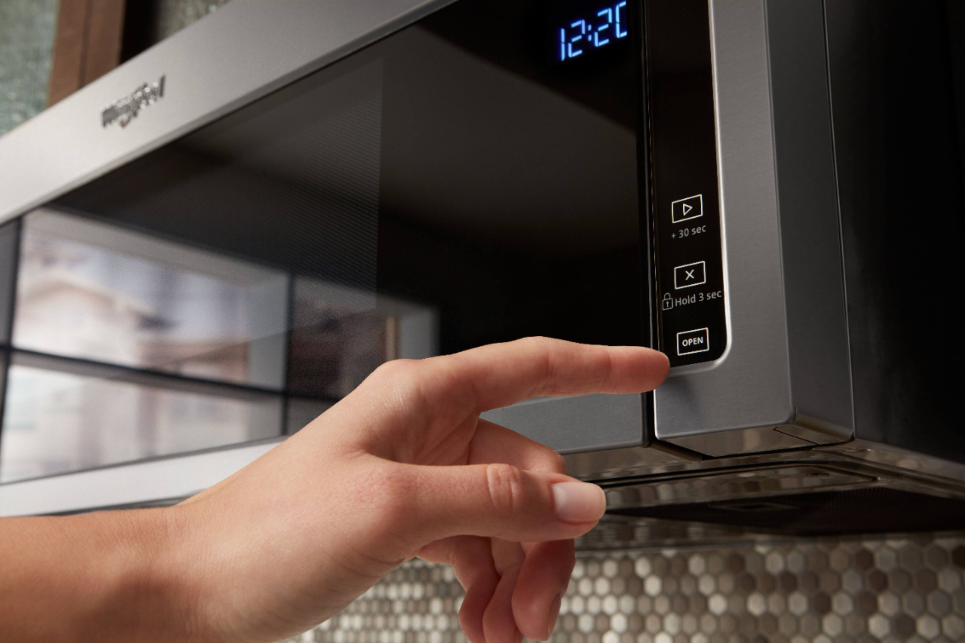 Alt View 16. Whirlpool - 1.1 Cu. Ft. Low Profile Over-the-Range Microwave Hood Combination - Stainless Steel.