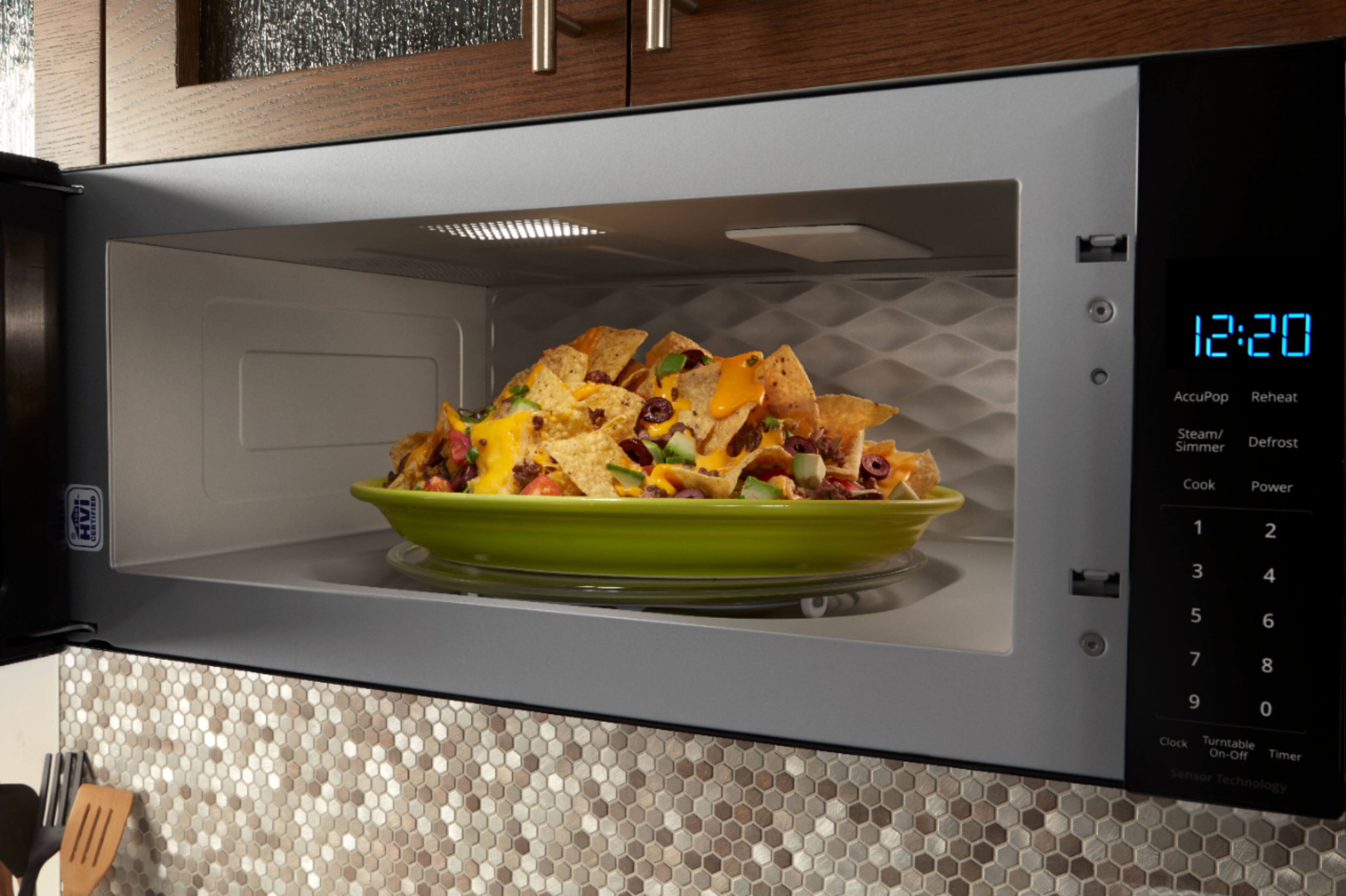 Alt View 18. Whirlpool - 1.1 Cu. Ft. Low Profile Over-the-Range Microwave Hood Combination - Stainless Steel.