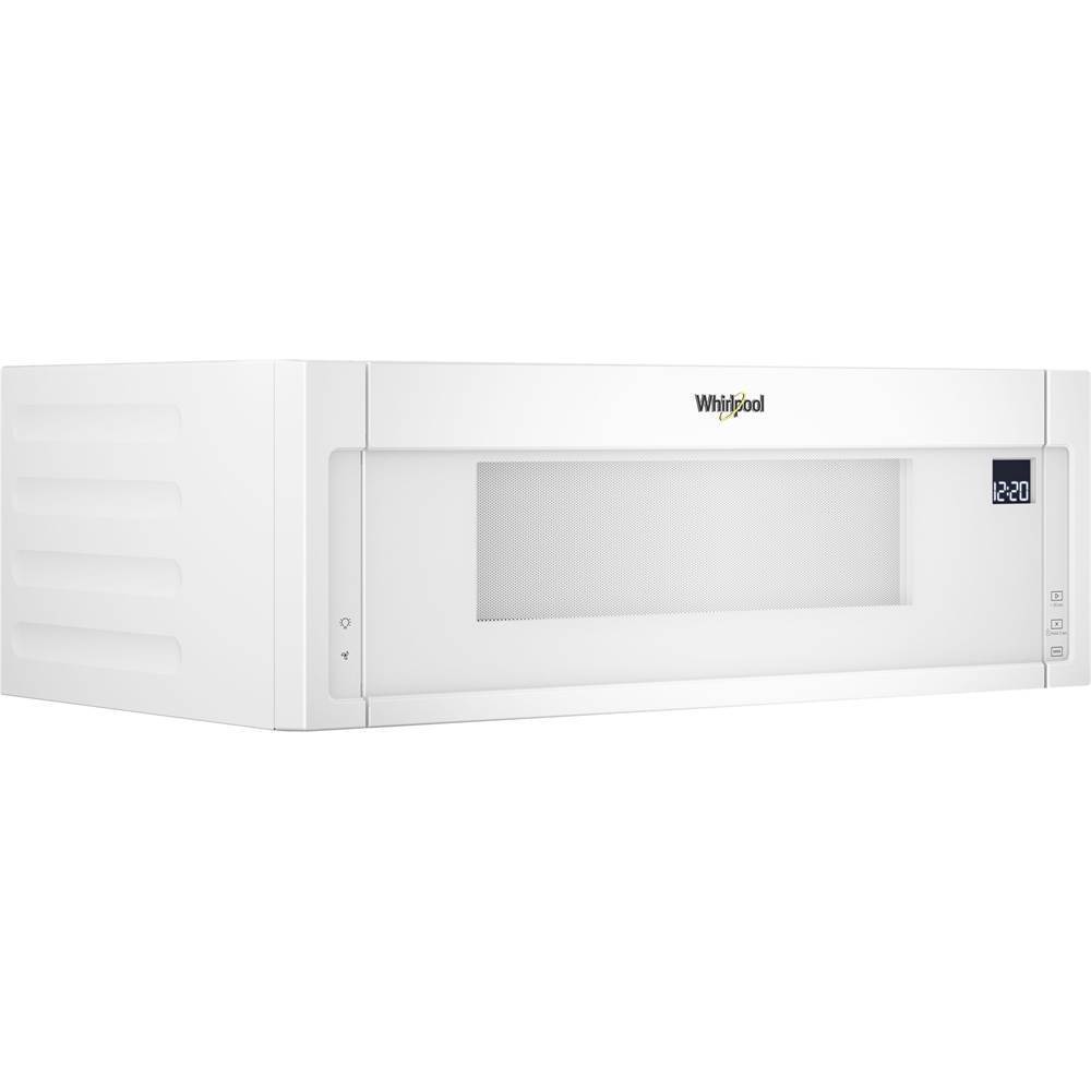 Angle View: Whirlpool - 1.1 Cu. Ft. Low Profile Over-the-Range Microwave Hood Combination - White