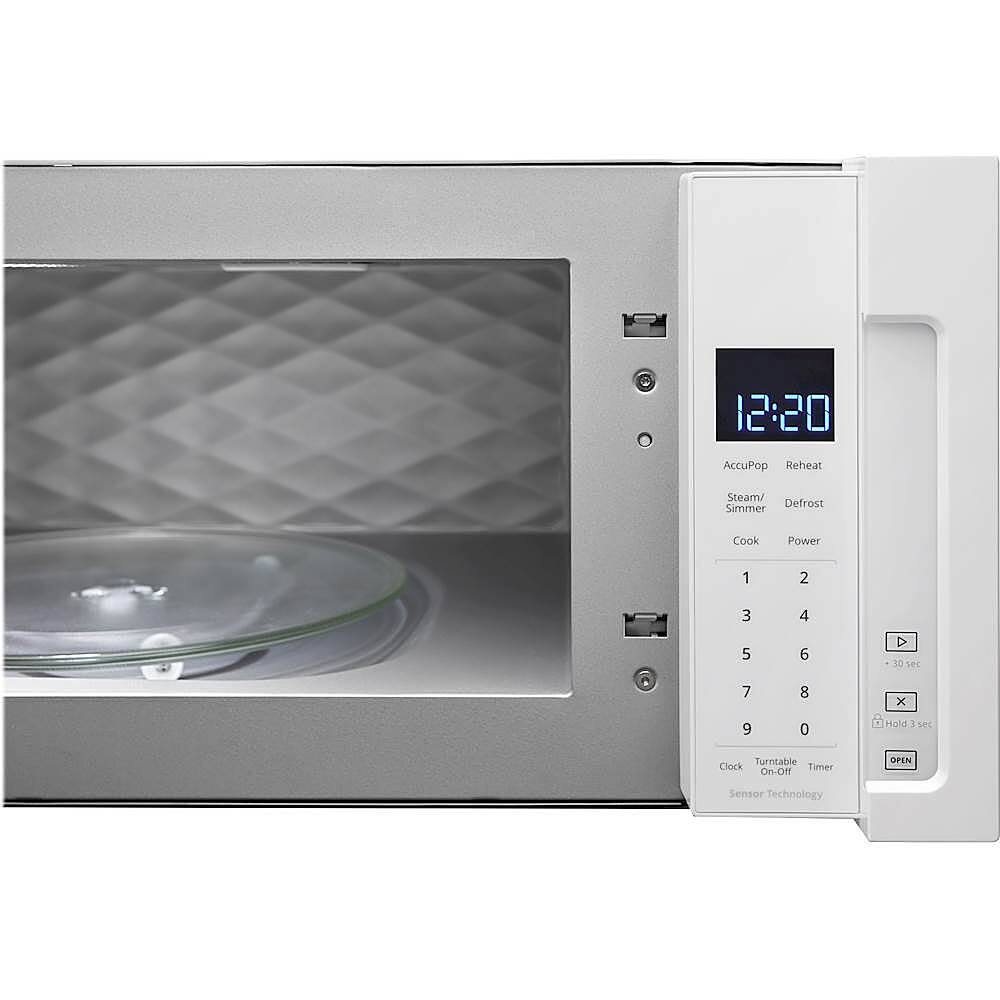 Alt View 1. Whirlpool - 1.1 Cu. Ft. Low Profile Over-the-Range Microwave Hood Combination - White.